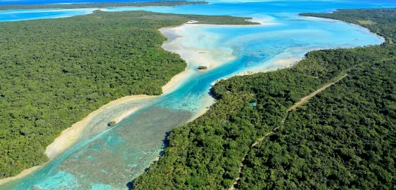 Iles des pins vue du ciel