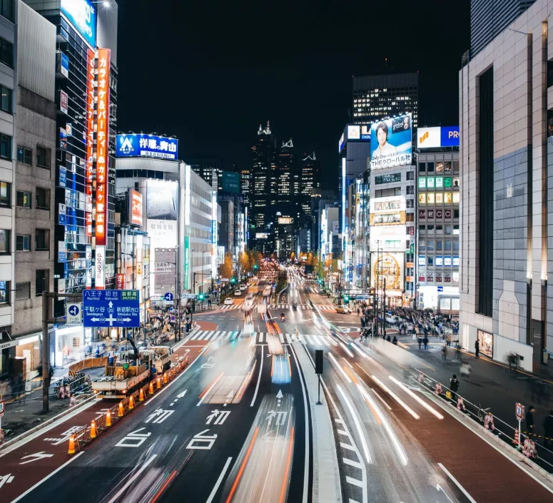 Ville de Tokyo Tokyo Japon Nuit Ville Trafic