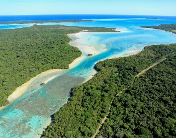 Iles des pins vue du ciel