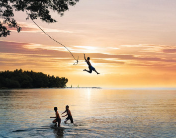 Plage de Fidji Plages Enfants Mer Saut Fidji